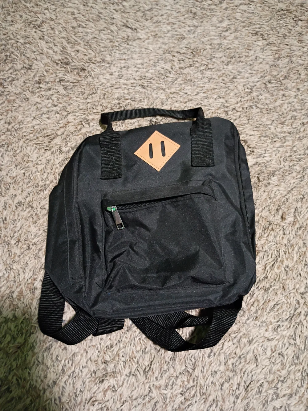 Black Women's Compact Canvas Backpack - Unbranded